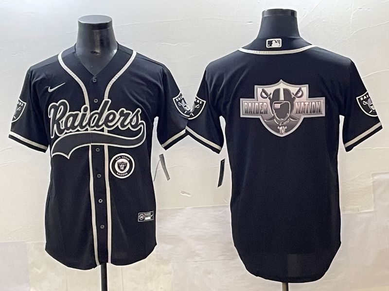 Men 2025 Oakland Raiders Blank Black Joint Name Nike Limited NFL Jersey style 28